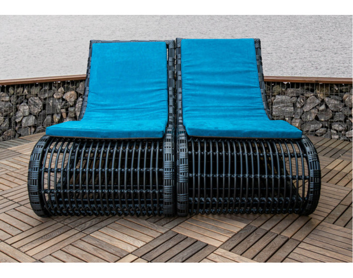 Шезлонг из ротанга «Бьянка Фиш Лаунж»